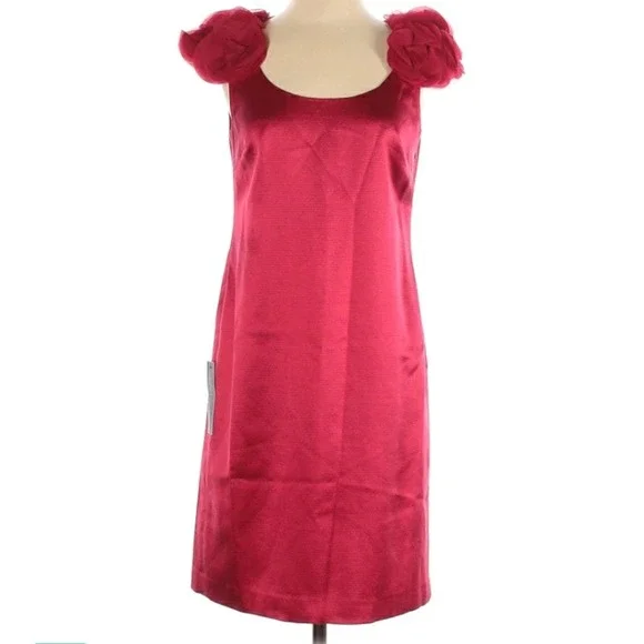 Ann Taylor | Dresses | Ann Taylor Holiday Silk Wool Shift Dress Sz 2 Red |  Poshmark